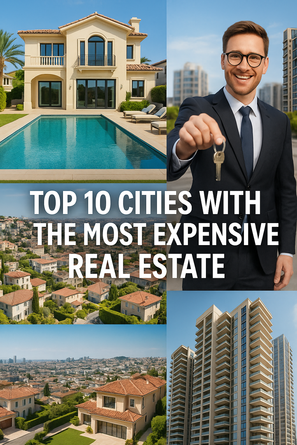Top 10 cities with the most expensive real estate