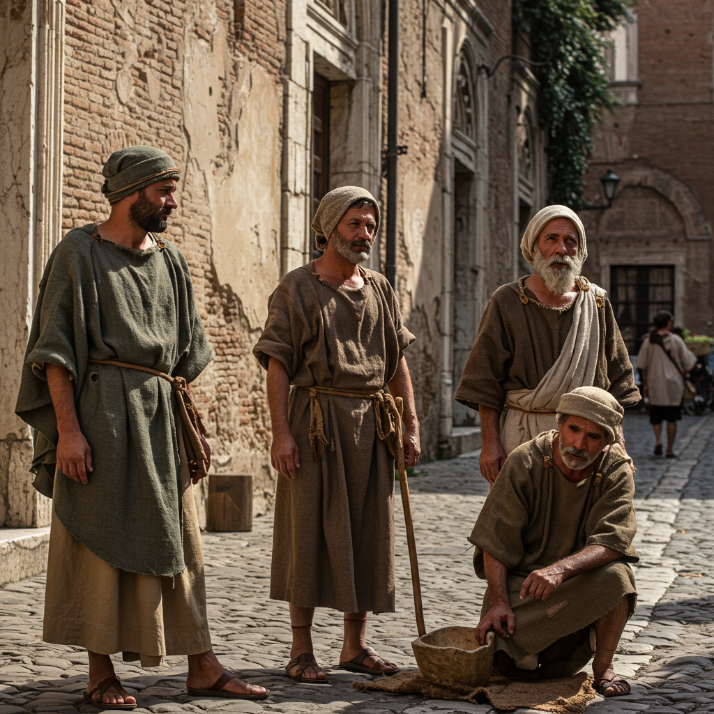 Who were the "competing beggars" in the Roman Empire (protection racket). — 2:3